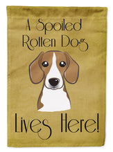 Load image into Gallery viewer, Beagle Spoiled Dog Lives Here Garden Flag – Funny Gold Background Dog Decor BB1487GF
