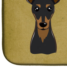 Load image into Gallery viewer, Min Pin Spoiled Dog Lives Here Dish Drying Mat – Absorbent, Artistic Kitchen Essentials BB1488DDM