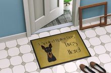 Load image into Gallery viewer, Min Pin Spoiled Dog Lives Here Doormat - 24x36 Decorative Floor Mat – Indoor/Outdoor Rug with Artistic Flair BB1488JMAT