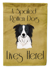 Load image into Gallery viewer, Border Collie Spoiled Dog Lives Here Garden Flag – Funny Gold Background Dog Decor BB1489GF
