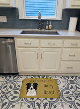 Load image into Gallery viewer, Border Collie Spoiled Dog Lives Here Machine Washable Memory Foam Mat BB1489RUG