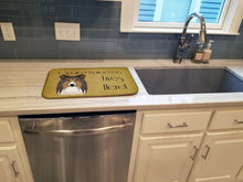 Load image into Gallery viewer, Sheltie Spoiled Dog Lives Here Dish Drying Mat – Absorbent, Artistic Kitchen Essentials BB1490DDM