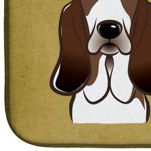 Load image into Gallery viewer, Basset Hound Spoiled Dog Lives Here Dish Drying Mat – Absorbent, Artistic Kitchen Essentials BB1491DDM