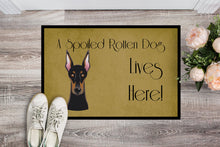 Load image into Gallery viewer, Doberman Spoiled Dog Lives Here Doormat - 24x36 Decorative Floor Mat – Indoor/Outdoor Rug with Artistic Flair BB1493JMAT
