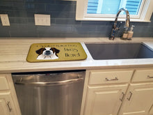 Load image into Gallery viewer, Saint Bernard Spoiled Dog Lives Here Dish Drying Mat – Absorbent, Artistic Kitchen Essentials BB1494DDM
