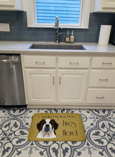 Load image into Gallery viewer, Saint Bernard Spoiled Dog Lives Here Machine Washable Memory Foam Mat BB1494RUG
