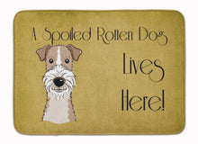 Load image into Gallery viewer, Wire Haired Fox Terrier Spoiled Dog Lives Here Machine Washable Memory Foam Mat BB1495RUG