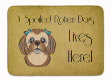 Load image into Gallery viewer, Chocolate Brown Shih Tzu Spoiled Dog Lives Here Machine Washable Memory Foam Mat BB1497RUG