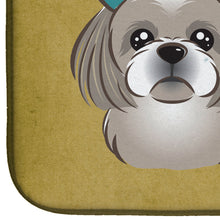 Load image into Gallery viewer, Gray Silver Shih Tzu Spoiled Dog Lives Here Dish Drying Mat – Absorbent, Artistic Kitchen Essentials BB1498DDM