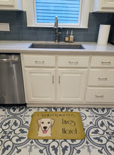 Load image into Gallery viewer, Golden Retriever Spoiled Dog Lives Here Machine Washable Memory Foam Mat BB1500RUG