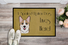 Load image into Gallery viewer, Sable Corgi Spoiled Dog Lives Here Doormat - 24x36 Decorative Floor Mat – Indoor/Outdoor Rug with Artistic Flair BB1501JMAT