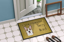 Load image into Gallery viewer, Sable Corgi Spoiled Dog Lives Here Doormat - 24x36 Decorative Floor Mat – Indoor/Outdoor Rug with Artistic Flair BB1501JMAT