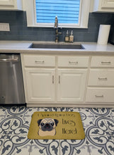 Load image into Gallery viewer, Fawn Pug Spoiled Dog Lives Here Machine Washable Memory Foam Mat