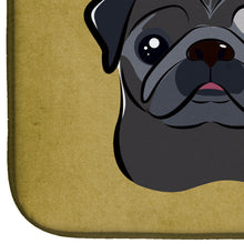 Load image into Gallery viewer, Black Pug Spoiled Dog Lives Here Dish Drying Mat – Absorbent, Artistic Kitchen Essentials BB1511DDM