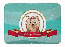 Load image into Gallery viewer, Yorkie Yorkishire Terrier Merry Christmas Machine Washable Memory Foam Mat BB1514RUG