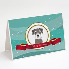 Load image into Gallery viewer, Schnauzer Merry Christmas Greeting Cards -  Blank Note Cards – 8-Pack of Artist-Designed Cards with Envelopes