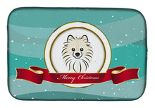 Load image into Gallery viewer, Pomeranian Merry Christmas Dish Drying Mat – Absorbent, Artistic Kitchen Essentials BB1517DDM