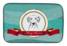 Load image into Gallery viewer, Dalmatian Merry Christmas Dish Drying Mat – Absorbent, Artistic Kitchen Essentials BB1520DDM