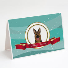 Load image into Gallery viewer, German Shepherd Merry Christmas Greeting Cards -  Blank Note Cards – 8-Pack of Artist-Designed Cards with Envelopes