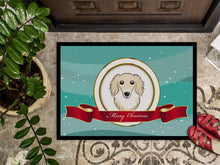 Load image into Gallery viewer, Longhair Creme Dachshund Merry Christmas Doormat - 24x36 Decorative Floor Mat – Indoor/Outdoor Rug with Artistic Flair BB1522JMAT