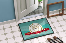 Load image into Gallery viewer, Longhair Creme Dachshund Merry Christmas Doormat - 24x36 Decorative Floor Mat – Indoor/Outdoor Rug with Artistic Flair BB1522JMAT