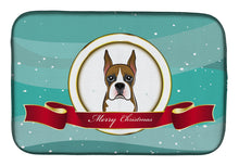 Load image into Gallery viewer, Boxer Merry Christmas Dish Drying Mat – Absorbent, Artistic Kitchen Essentials BB1533DDM