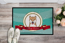 Load image into Gallery viewer, Shiba Inu Merry Christmas Doormat - 24x36 Decorative Floor Mat – Indoor/Outdoor Rug with Artistic Flair BB1535JMAT