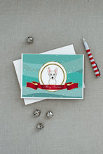 Load image into Gallery viewer, Westie Merry Christmas Greeting Cards -  Blank Note Cards – 8-Pack of Artist-Designed Cards with Envelopes