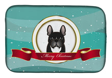 Load image into Gallery viewer, French Bulldog Merry Christmas Dish Drying Mat – Absorbent, Artistic Kitchen Essentials BB1537DDM