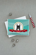 Load image into Gallery viewer, French Bulldog Merry Christmas Greeting Cards -  Blank Note Cards – 8-Pack of Artist-Designed Cards with Envelopes