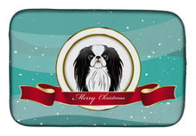 Load image into Gallery viewer, Japanese Chin Merry Christmas Dish Drying Mat – Absorbent, Artistic Kitchen Essentials BB1540DDM