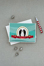 Load image into Gallery viewer, Japanese Chin Merry Christmas Greeting Cards -  Blank Note Cards – 8-Pack of Artist-Designed Cards with Envelopes