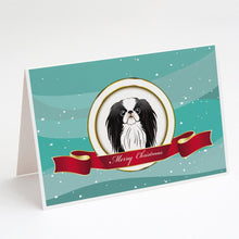 Load image into Gallery viewer, Japanese Chin Merry Christmas Greeting Cards -  Blank Note Cards – 8-Pack of Artist-Designed Cards with Envelopes