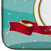 Load image into Gallery viewer, Yorkie Puppy Merry Christmas Dish Drying Mat – Absorbent, Artistic Kitchen Essentials BB1542DDM