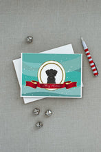 Load image into Gallery viewer, Black Labrador Merry Christmas Greeting Cards -  Blank Note Cards – 8-Pack of Artist-Designed Cards with Envelopes