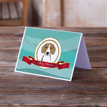 Load image into Gallery viewer, Beagle Merry Christmas Greeting Cards -  Blank Note Cards – 8-Pack of Artist-Designed Cards with Envelopes