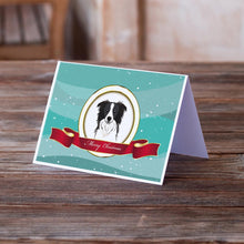 Load image into Gallery viewer, Border Collie Merry Christmas Greeting Cards -  Blank Note Cards – 8-Pack of Artist-Designed Cards with Envelopes