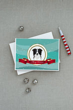 Load image into Gallery viewer, Border Collie Merry Christmas Greeting Cards -  Blank Note Cards – 8-Pack of Artist-Designed Cards with Envelopes