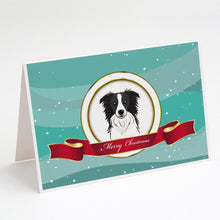 Load image into Gallery viewer, Border Collie Merry Christmas Greeting Cards -  Blank Note Cards – 8-Pack of Artist-Designed Cards with Envelopes