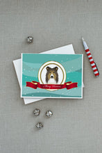 Load image into Gallery viewer, Sheltie Merry Christmas Greeting Cards -  Blank Note Cards – 8-Pack of Artist-Designed Cards with Envelopes