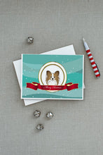 Load image into Gallery viewer, Papillon Merry Christmas Greeting Cards -  Blank Note Cards – 8-Pack of Artist-Designed Cards with Envelopes