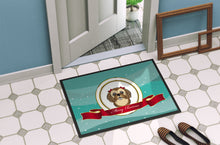 Load image into Gallery viewer, Chocolate Brown Shih Tzu Merry Christmas Doormat - 24x36 Decorative Floor Mat – Indoor/Outdoor Rug with Artistic Flair BB1559JMAT