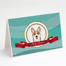 Load image into Gallery viewer, Red Corgi Merry Christmas Greeting Cards -  Blank Note Cards – 8-Pack of Artist-Designed Cards with Envelopes