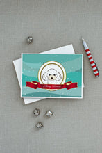 Load image into Gallery viewer, White Poodle Merry Christmas Greeting Cards -  Blank Note Cards – 8-Pack of Artist-Designed Cards with Envelopes