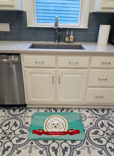 Load image into Gallery viewer, White Poodle Merry Christmas Machine Washable Memory Foam Mat BB1567RUG