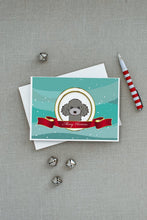 Load image into Gallery viewer, Silver Gray Poodle Merry Christmas Greeting Cards -  Blank Note Cards – 8-Pack of Artist-Designed Cards with Envelopes