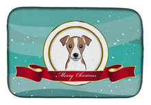 Load image into Gallery viewer, Jack Russell Terrier Merry Christmas Dish Drying Mat – Absorbent, Artistic Kitchen Essentials BB1570DDM