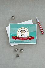 Load image into Gallery viewer, Jack Russell Terrier Merry Christmas Greeting Cards -  Blank Note Cards – 8-Pack of Artist-Designed Cards with Envelopes