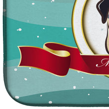Load image into Gallery viewer, Fawn Pug Merry Christmas Dish Drying Mat – Absorbent, Artistic Kitchen Essentials BB1572DDM