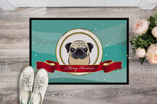 Load image into Gallery viewer, Fawn Pug Merry Christmas Doormat - 24x36 Decorative Floor Mat – Indoor/Outdoor Rug with Artistic Flair BB1572JMAT